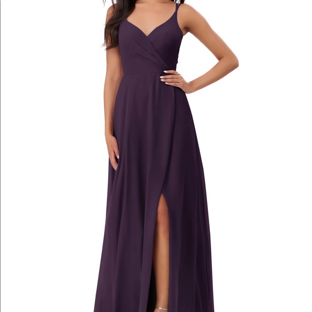 Azazie Plum Bridesmaid Dress